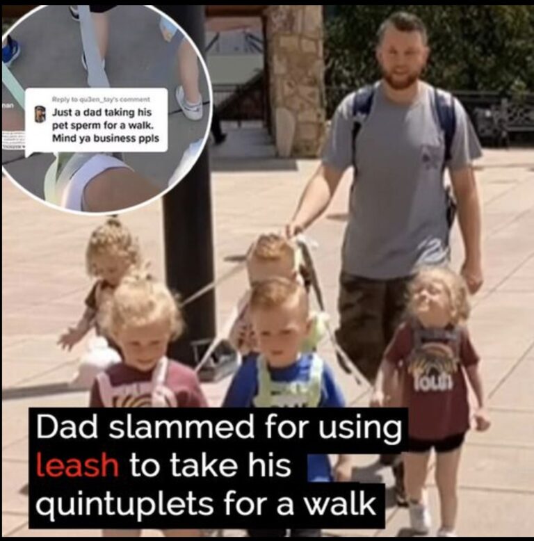 Father of five blasted for leashing kids, gives them odd nickname Check comments for full story…