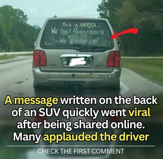 ‘Controversial’ Message Seen On Back Of SUV Sparks Online Debate