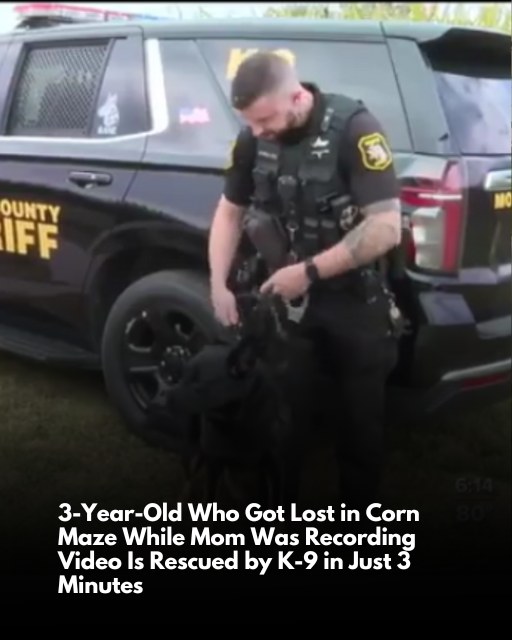 3-Year-Old Boy Is Rescued By Police Dog After Getting Lost In Corn Maze