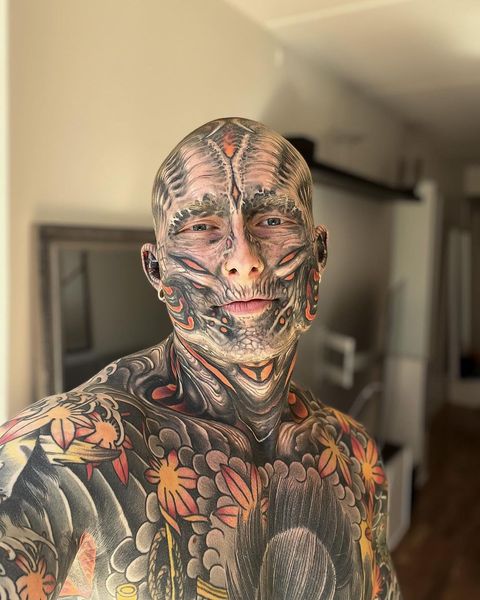 Amazing Before And After Pictures Of Man With 95% Of Body Covered With Tattoos