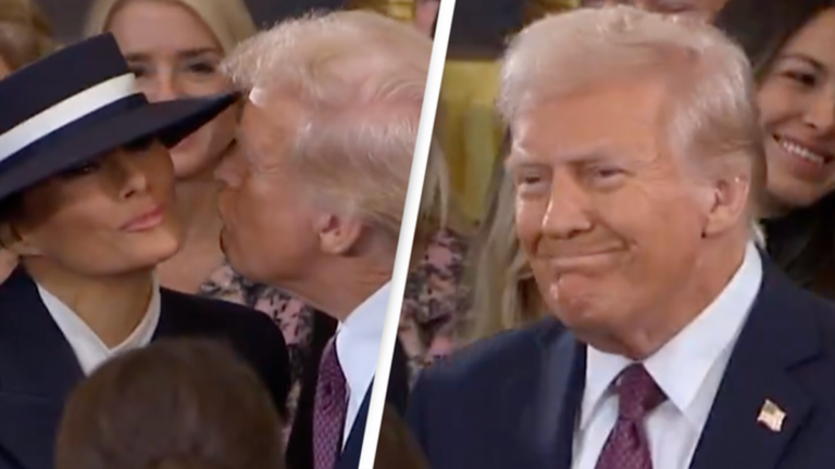 Body language expert reveals what happened when Melania ‘turned her face’ as Donald Trump missed a kiss during the inauguration