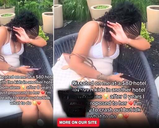 COLD WORLD Man Catches Girlfriend Of 8 Years Cheating At A Hotel Right After He Proposed To Her… And Their Kids Were In Another Room!