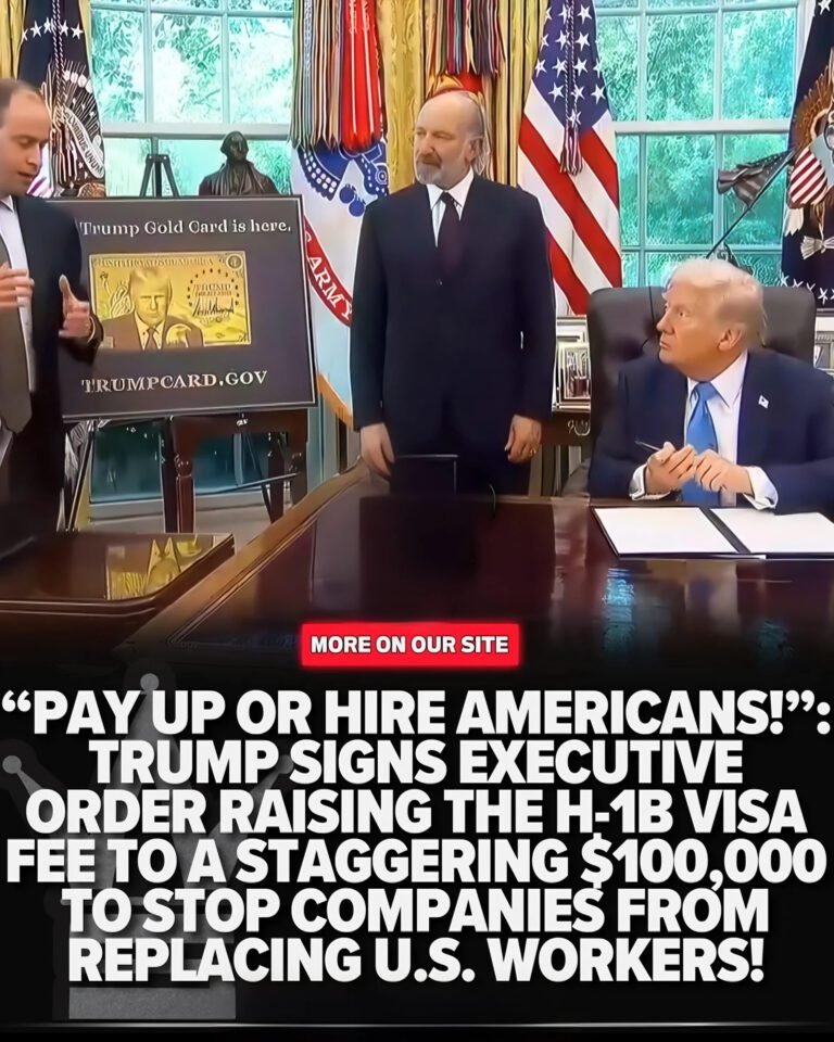 $100K WORKER Trump Signs Executive Order That Puts Big Tech On Notice, Raising The H-1B Visa Fee To A Whopping $100,000 Per Worker!