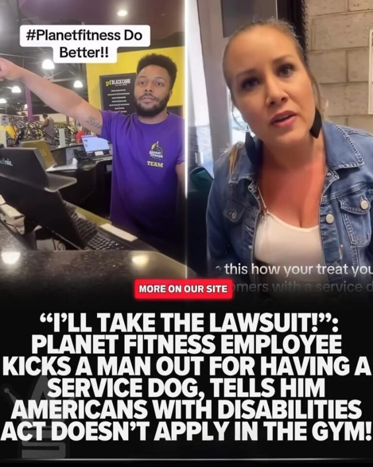 SERVICE DOG STANDOFF Planet Fitness Employee Stands 10 Toes Down… Kicks Out Man & His Service Dog! We’re Not Dealing With The Government Here’!