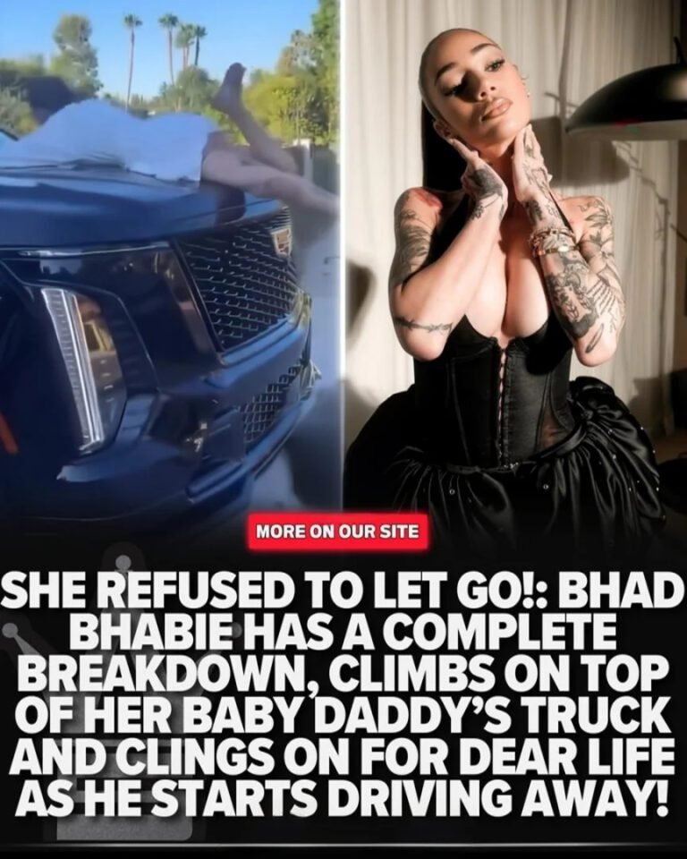 THE TOXIC RIDE Bhad Bhabie Clings To Her Baby Daddy’s Truck As He Drives Off, After Accusing Him Of Abusing Her Over 500 Times!