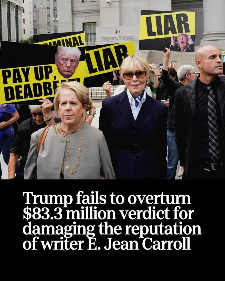 Appeals court won’t throw out E. Jean Carroll case for presidential immunity