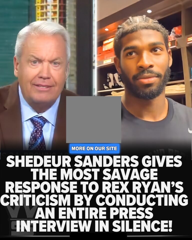 ROOKIE’S REVENGE After Rex Ryan Criticized Him For Talking Too Much, Shedeur Sanders Responded By Answering All Media Questions In Pantomime!