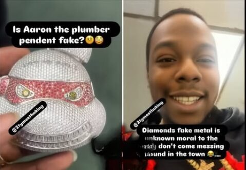 THE PRICE IS WRONG Thieves Allegedly Steal ‘Aaron The Plumber’s’ Iced-Out Chain, Film Themselves At A Pawn Shop, And Find Out It’s A Fake Worth Nothing!