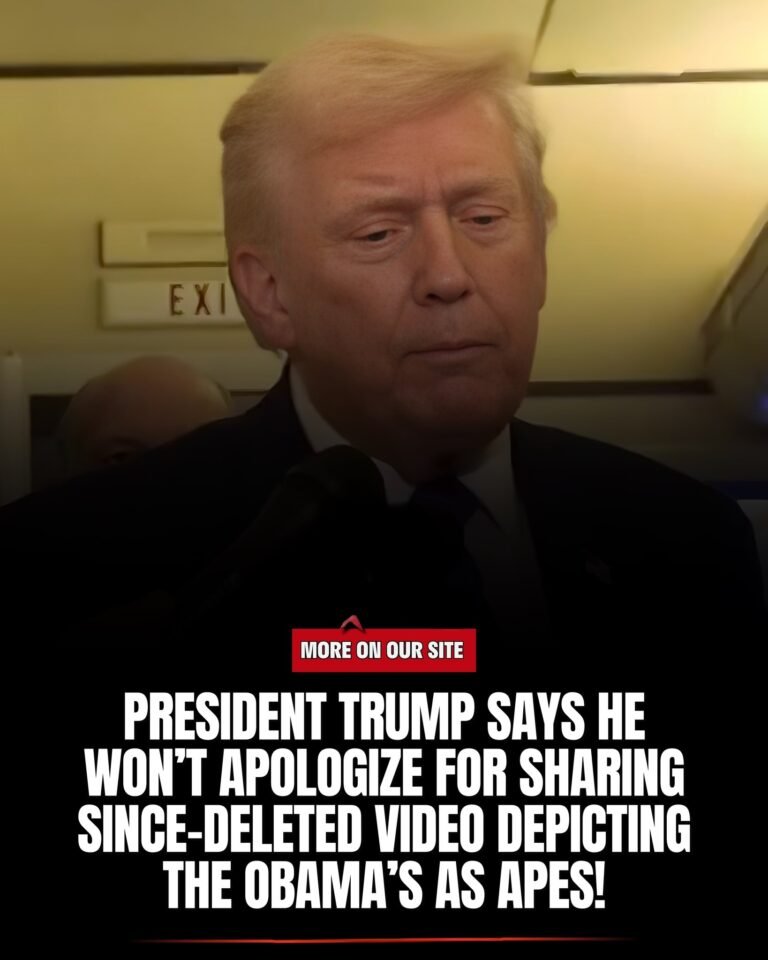 “NO, I DIDN’T MAKE A MISTAKE” President Trump Clears The Air On The Video Posted On His Socials Portraying The Obama’s As Apes, Says He Won’t Be Apologizing!