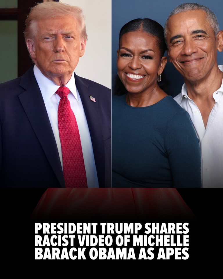 🚨 President Trump shared a racist video of Michelle and Barack Obama as apes